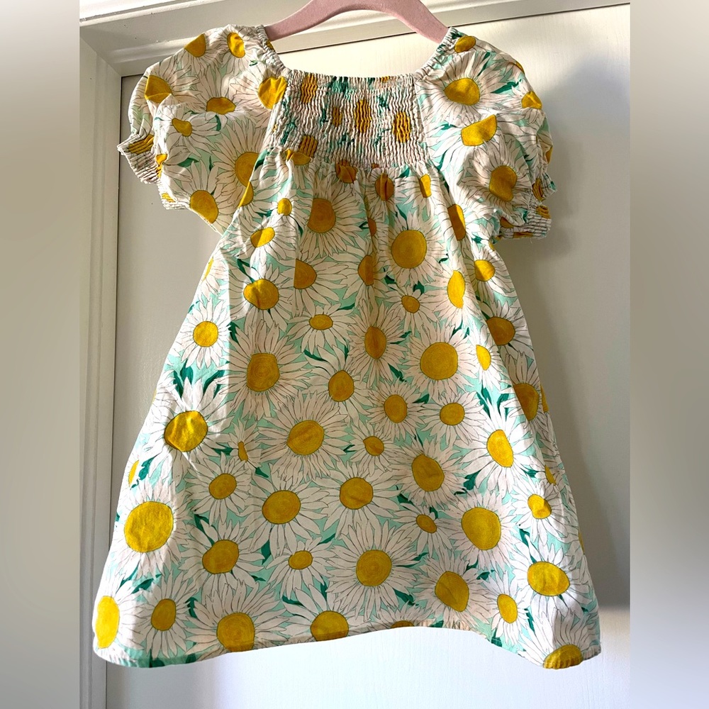 Smocked sunflower Zara dress 3-4